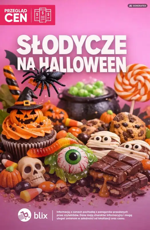 Biedronka - gazetka promocyjna Słodycze na HALLOWEEN - przegląd cen  