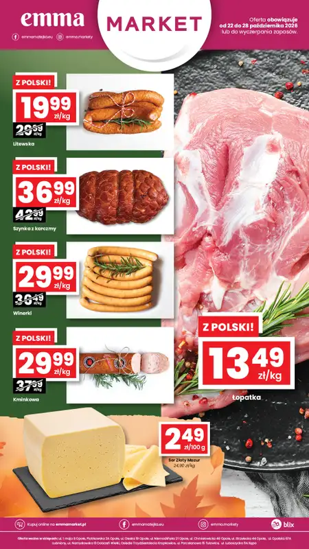emma MARKET - gazetka promocyjna Oferta spożywcza Emma Market od czwartku 22.10 do środy 28.10 - strona 2