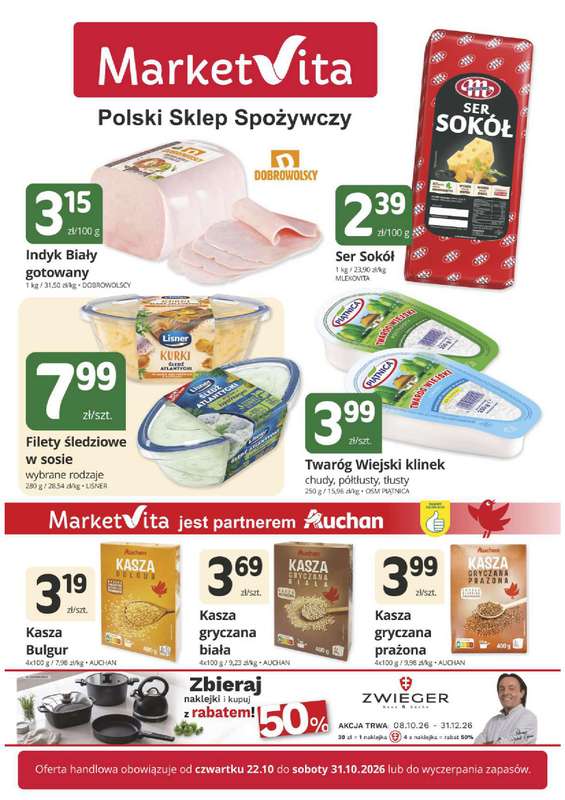 Marketvita - gazetka promocyjna Gazetka od czwartku 22.10 do soboty 31.10
