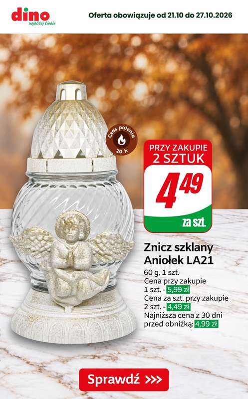 Dino - gazetka promocyjna Znicze i wkłady w supercenach od piątku 23.10 do wtorku 27.10 - strona 6