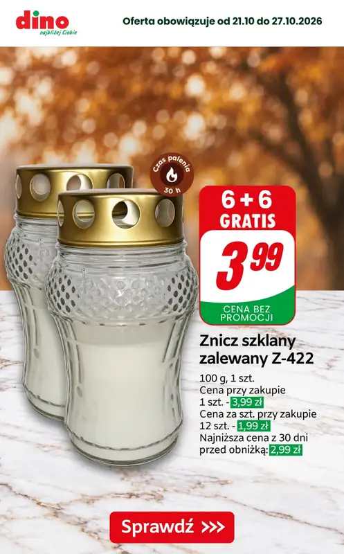 Dino - gazetka promocyjna Znicze i wkłady w supercenach   - strona 3