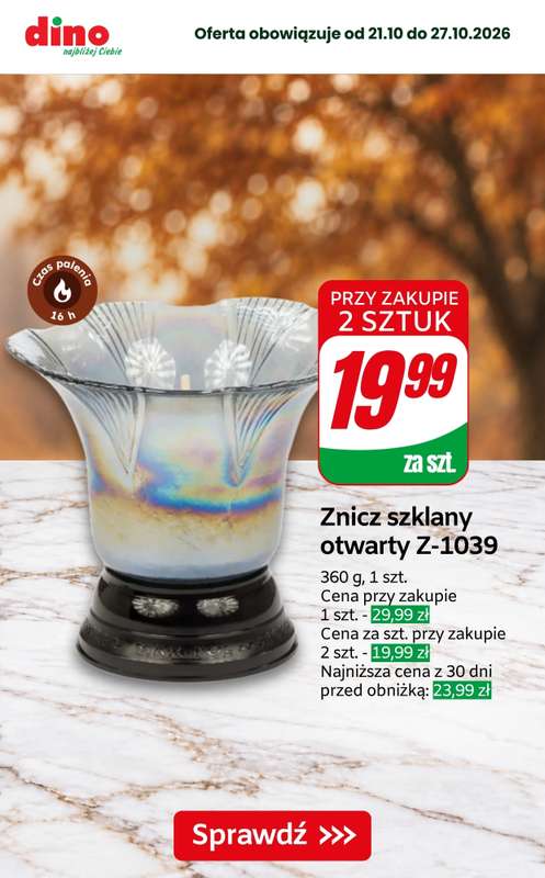 Dino - gazetka promocyjna Znicze i wkłady w supercenach od piątku 23.10 do wtorku 27.10 - strona 8