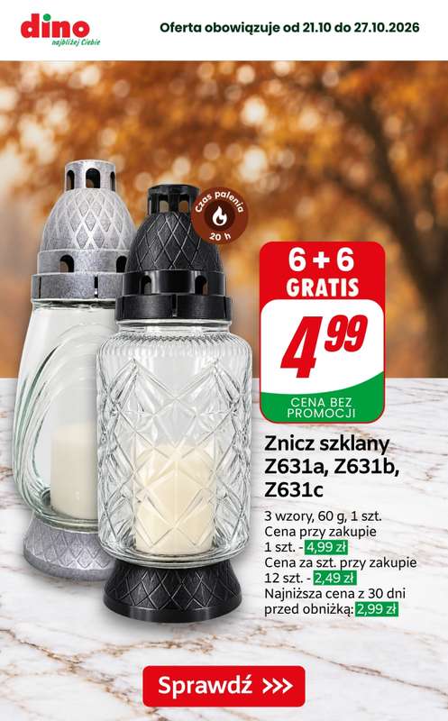 Dino - gazetka promocyjna Znicze i wkłady w supercenach od piątku 23.10 do wtorku 27.10 - strona 4