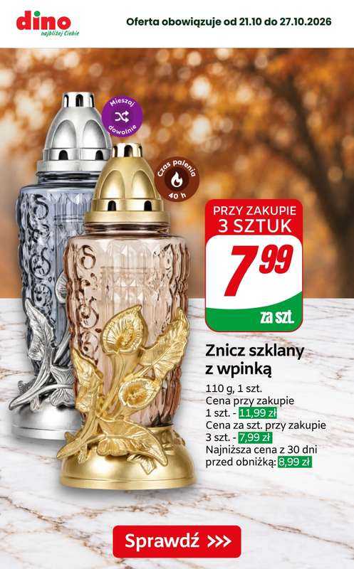 Dino - gazetka promocyjna Znicze i wkłady w supercenach od piątku 23.10 do wtorku 27.10 - strona 2