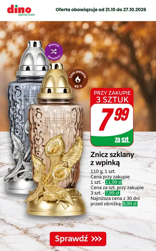 Dino - gazetka promocyjna Znicze i wkłady w supercenach   - strona 2