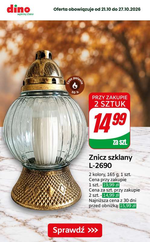 Dino - gazetka promocyjna Znicze i wkłady w supercenach od piątku 23.10 do wtorku 27.10 - strona 7