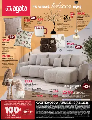 Salony Agata - gazetka promocyjna Gazetka od piątku 23.10 do soboty 07.11