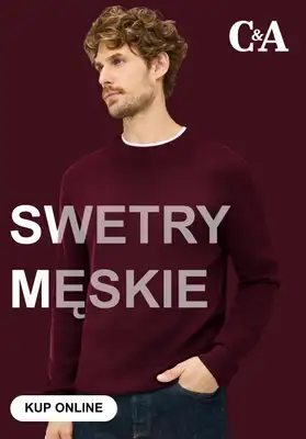C&A - gazetka promocyjna Ciepłe swetry męskie od piątku 23.10 