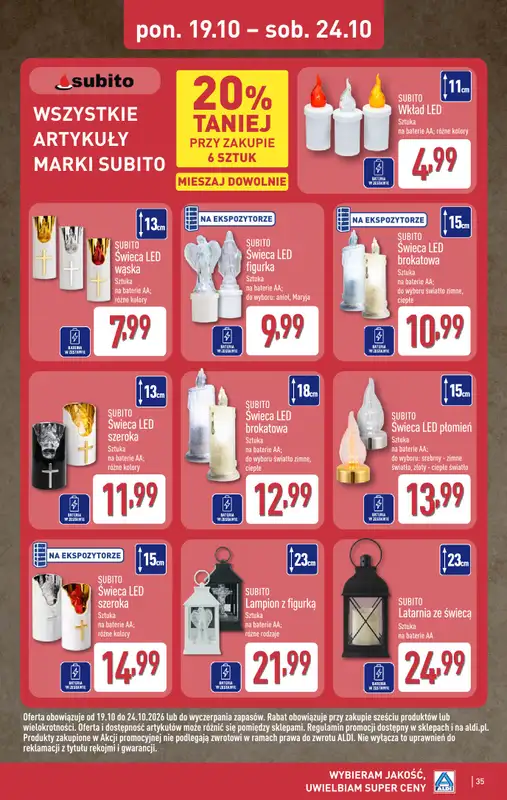 Aldi - gazetka promocyjna Pełny katalog! od poniedziałku 19.10 do soboty 24.10 - strona 35