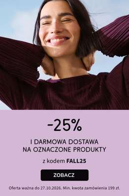 bonprix - gazetka promocyjna 25% rabatu + darmowa dostawa! od czwartku 22.10 do wtorku 27.10