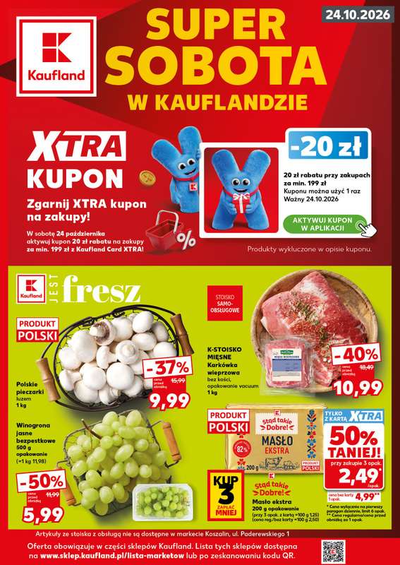 Kaufland - gazetka promocyjna Oferta Kaufland - SUPER SOBOTA od soboty 24.10 do soboty 24.10
