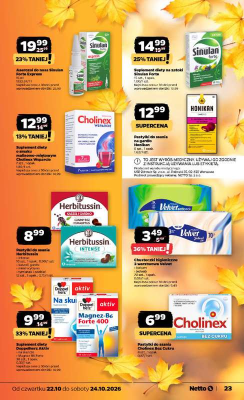 Netto - gazetka promocyjna Gazetka Spożywcza od czwartku 22.10 do soboty 24.10 - strona 23