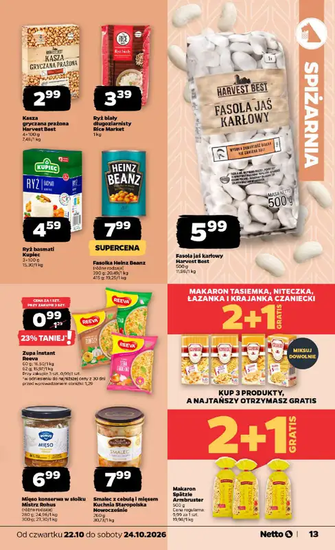 Netto - gazetka promocyjna Gazetka Spożywcza od czwartku 22.10 do soboty 24.10 - strona 13
