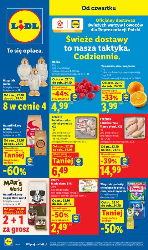 Lidl - gazetka promocyjna Oferta od czwartku od czwartku 22.10 do soboty 24.10