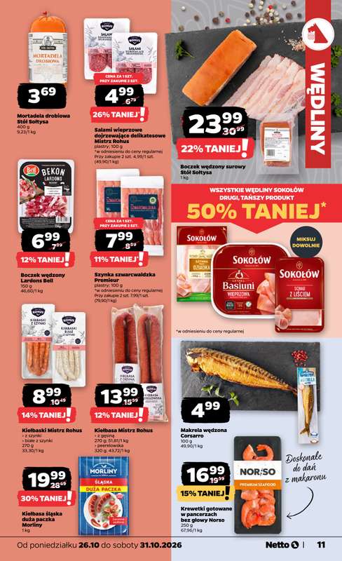 Netto - gazetka promocyjna Gazetka Spożywcza od poniedziałku 26.10 do soboty 31.10 - strona 11