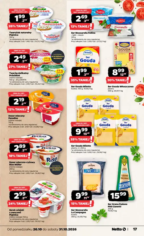 Netto - gazetka promocyjna Gazetka Spożywcza od poniedziałku 26.10 do soboty 31.10 - strona 17