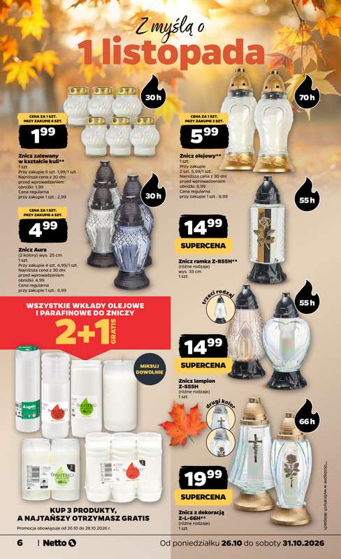 Netto - gazetka promocyjna Gazetka Spożywcza od poniedziałku 26.10 do soboty 31.10 - strona 6