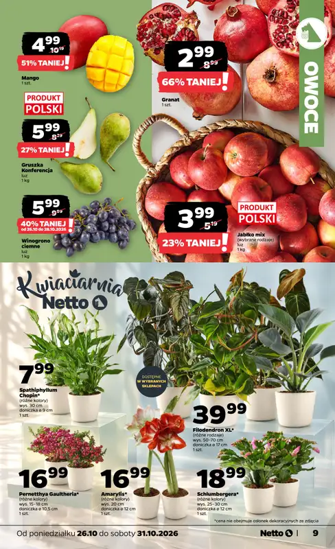 Netto - gazetka promocyjna Gazetka Spożywcza od poniedziałku 26.10 do soboty 31.10 - strona 9