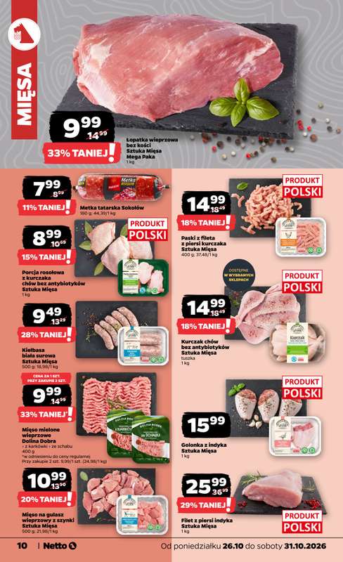Netto - gazetka promocyjna Gazetka Spożywcza od poniedziałku 26.10 do soboty 31.10 - strona 10