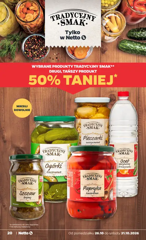 Netto - gazetka promocyjna Gazetka Spożywcza od poniedziałku 26.10 do soboty 31.10 - strona 20