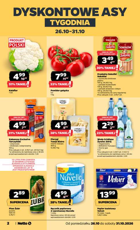 Netto - gazetka promocyjna Gazetka Spożywcza od poniedziałku 26.10 do soboty 31.10 - strona 2