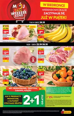 Biedronka - gazetka promocyjna Weekendowe okazje od piątku 23.10 do soboty 24.10