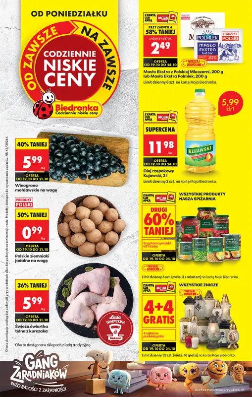 Biedronka - gazetka promocyjna Od poniedziałku, Z ladą tradycyjną  