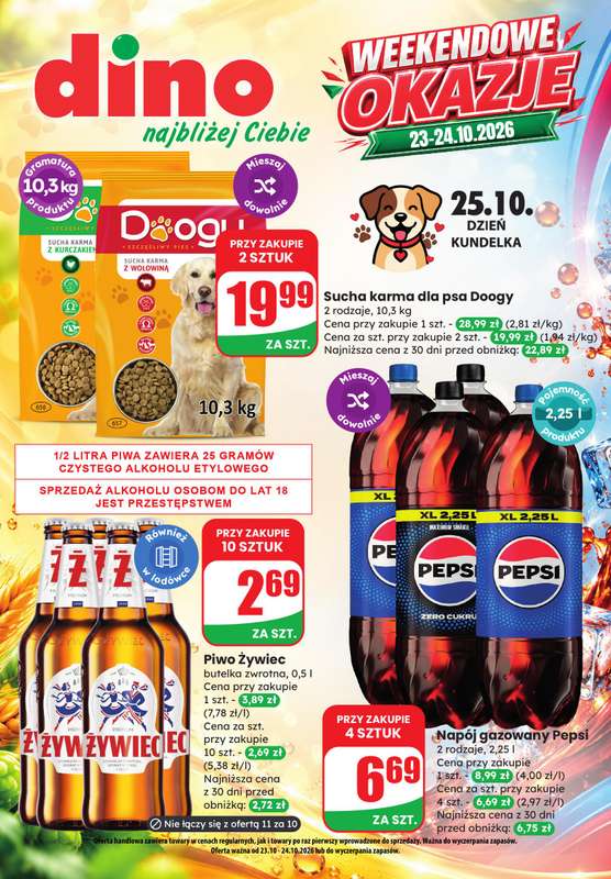 Dino - gazetka promocyjna Weekendowe okazje od piątku 23.10 do soboty 24.10
