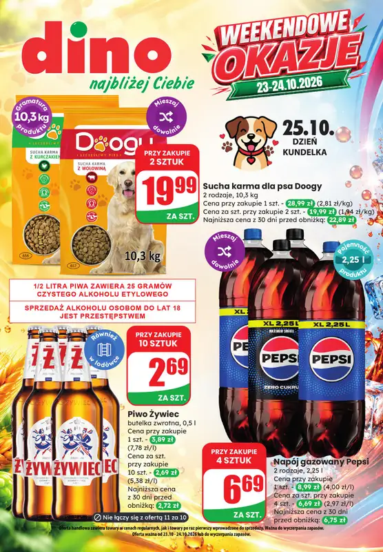Dino - gazetka promocyjna Weekendowe okazje od piątku 23.10 do soboty 24.10