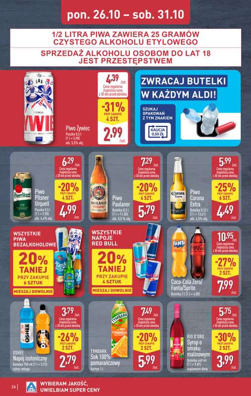 Aldi - gazetka promocyjna Pełny katalog! od poniedziałku 26.10 do soboty 31.10 - strona 26