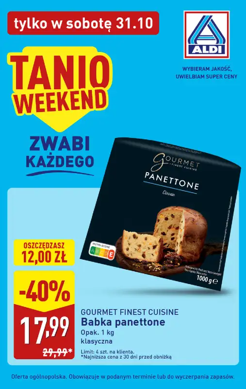 Aldi - gazetka promocyjna Najlepsze oferty na sobotę w Aldi! od soboty 31.10 do soboty 31.10 - strona 4
