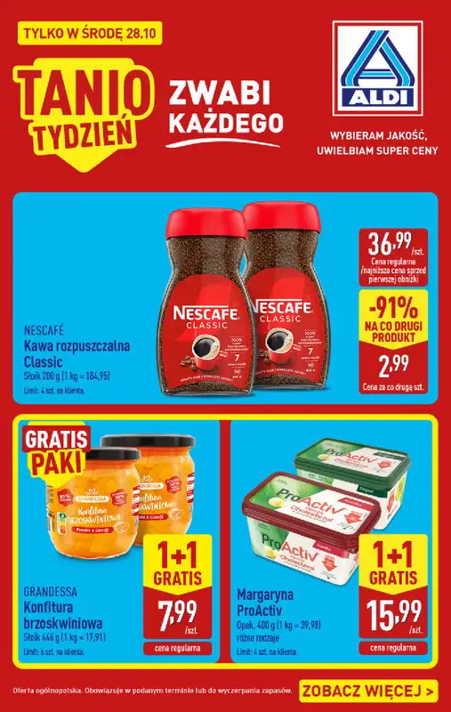 Aldi - gazetka promocyjna Tania ŚRODA w ALDI!  
