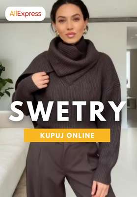 AliExpress - gazetka promocyjna Swetry damskie od piątku 23.10 