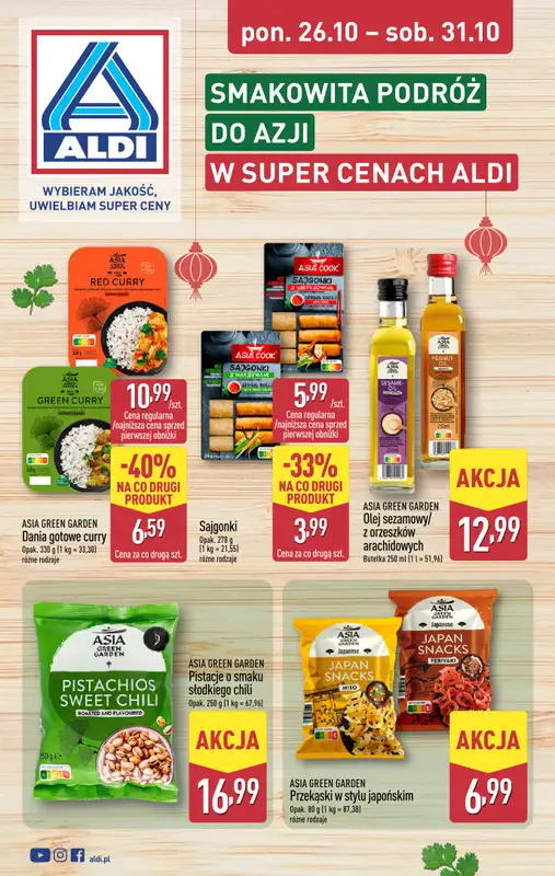 Aldi - gazetka promocyjna Smakowita podróż do Azji! W super cenach Aldi!  