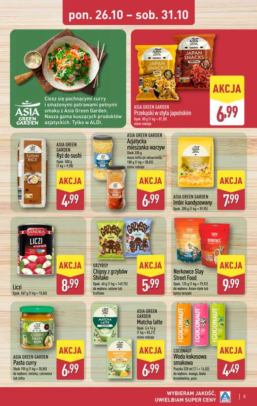 Aldi - gazetka promocyjna Smakowita podróż do Azji! W super cenach Aldi! od poniedziałku 26.10 do soboty 31.10 - strona 5