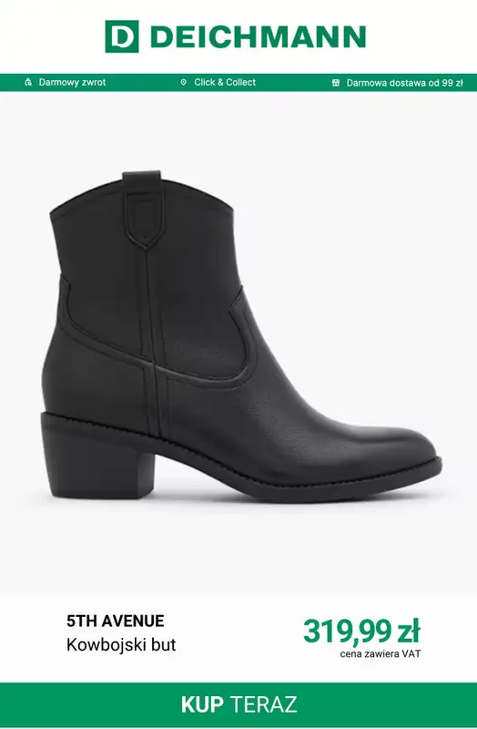 Deichmann - gazetka promocyjna Kowbojki i motocyklówki od niedzieli 25.10  - strona 5