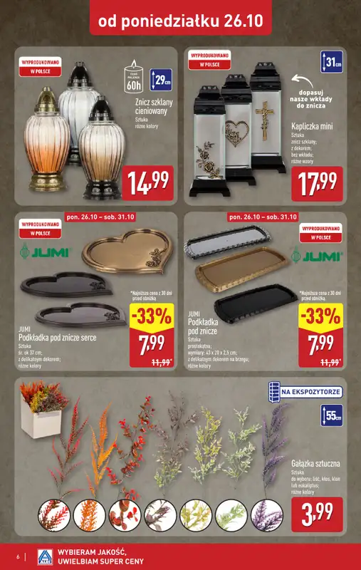 Aldi - gazetka promocyjna Światełko pamięci od poniedziałku 26.10 do soboty 31.10 - strona 6