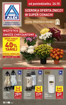 Aldi - gazetka promocyjna Światełko pamięci od poniedziałku 26.10 do soboty 31.10
