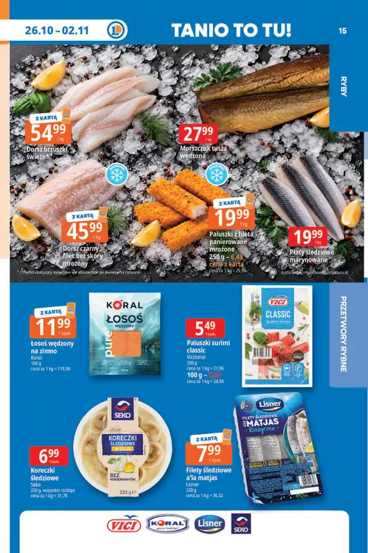 Leclerc - gazetka promocyjna Oferta E.Leclerc | Tanio to tu! od poniedziałku 26.10 do poniedziałku 02.11 - strona 15