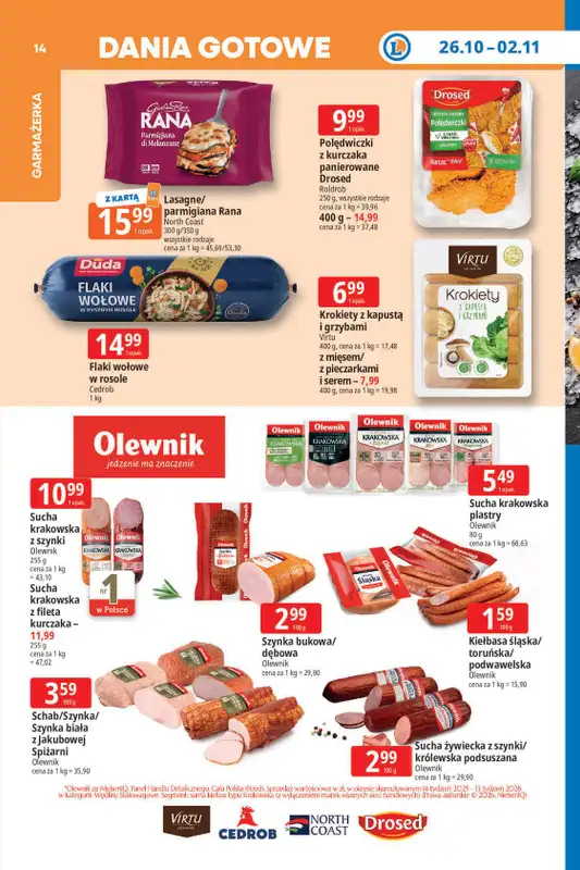 Leclerc - gazetka promocyjna Oferta E.Leclerc | Tanio to tu! od poniedziałku 26.10 do poniedziałku 02.11 - strona 14