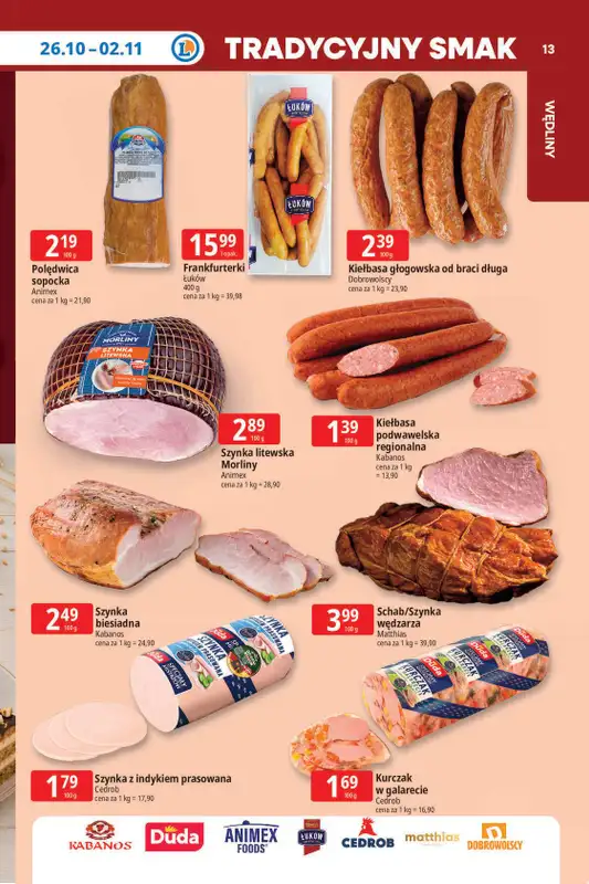 Leclerc - gazetka promocyjna Oferta E.Leclerc | Tanio to tu! od poniedziałku 26.10 do poniedziałku 02.11 - strona 13