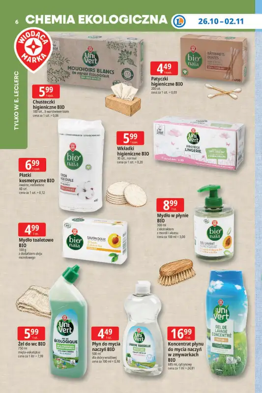 Leclerc - gazetka promocyjna Oferta E.Leclerc | Tanio to tu! od poniedziałku 26.10 do poniedziałku 02.11 - strona 6