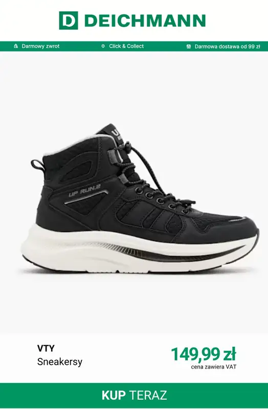 Deichmann - gazetka promocyjna Sneakersy wysokie damskie od soboty 24.10  - strona 3