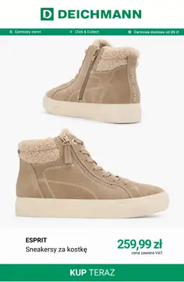 Deichmann - gazetka promocyjna Sneakersy wysokie damskie od soboty 24.10  - strona 4
