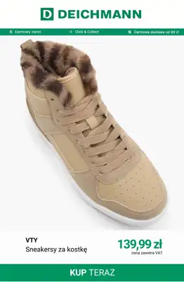 Deichmann - gazetka promocyjna Sneakersy wysokie damskie od soboty 24.10  - strona 8