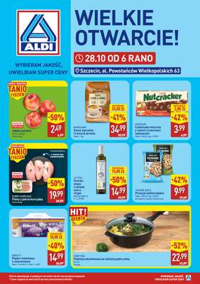 Aldi - gazetka promocyjna Szczecin, Al. Powstańców Wlkp. 63, WIELKIE OTWARCIE już w ŚRODĘ 28.10! od środy 28.10 do soboty 31.10