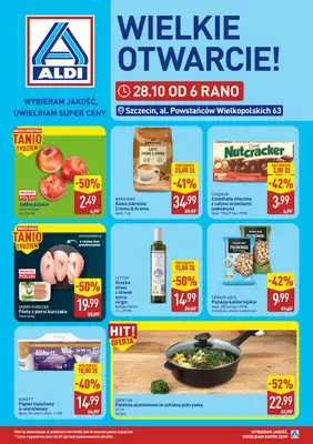 Aldi - gazetka promocyjna Szczecin, Al. Powstańców Wlkp. 63, WIELKIE OTWARCIE już w ŚRODĘ 28.10! od środy 28.10 do soboty 31.10
