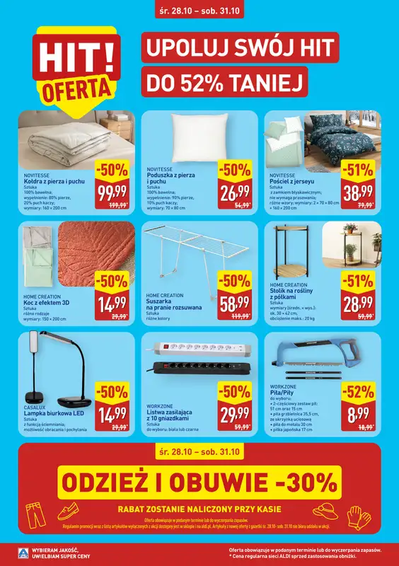 Aldi - gazetka promocyjna Siemianowice Śl. ul. W. Jagiełły 4 WIELKIE OTWARCIE już w ŚRODĘ 28.10! od środy 28.10 do soboty 31.10 - strona 4