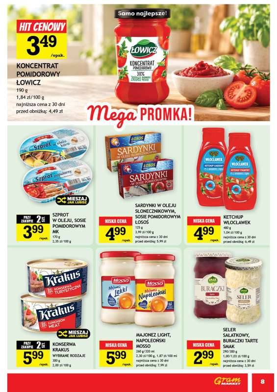 Gram Market - gazetka promocyjna Gazetka od środy 28.10 do wtorku 03.11 - strona 8