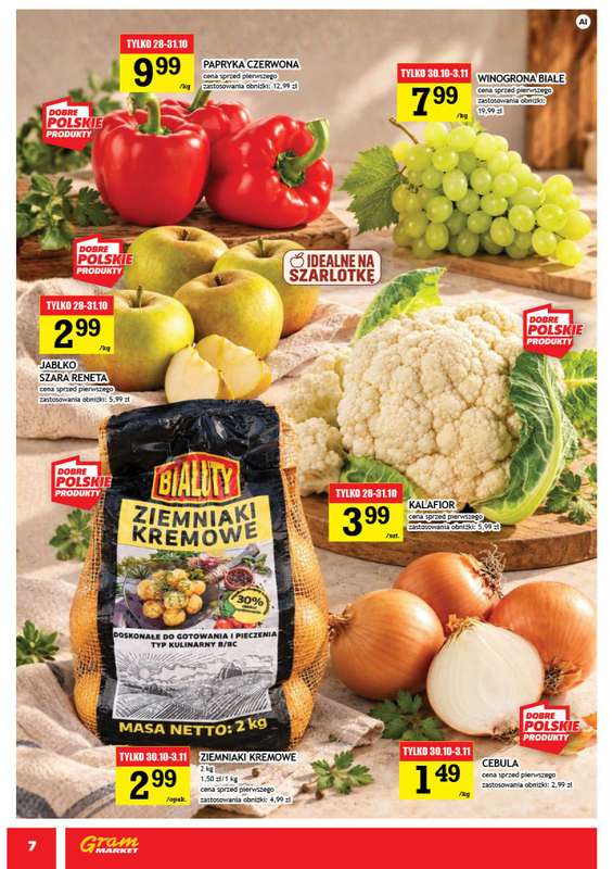 Gram Market - gazetka promocyjna Gazetka od środy 28.10 do wtorku 03.11 - strona 7